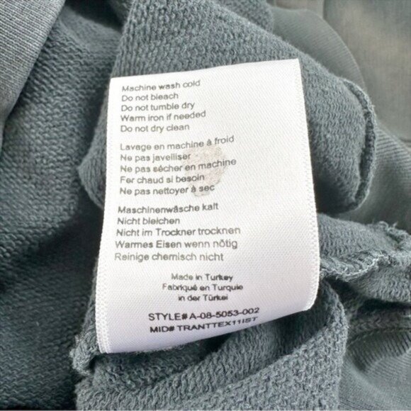 Anine Bing Rowe Eagle Ash Gray Oversized Pullover Hoodie Sweatshirt Size XS - Picture 13 of 13